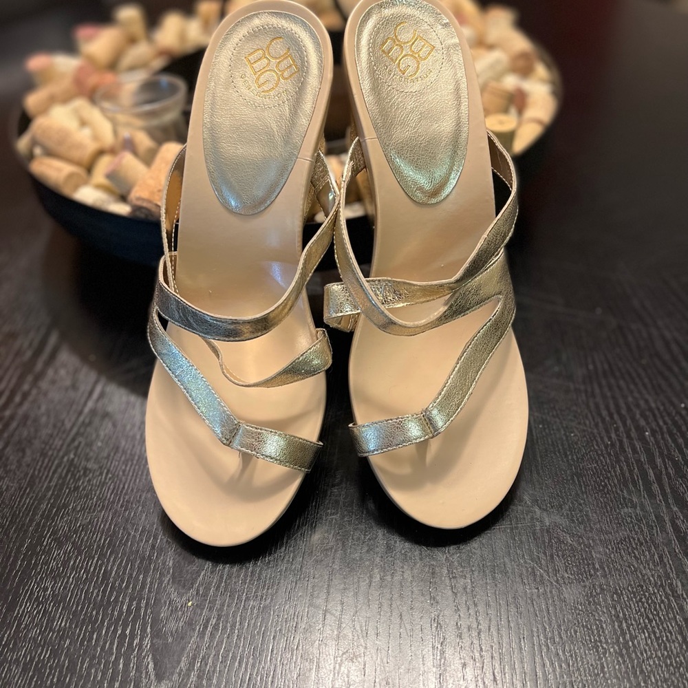 BCBG wedge sandal